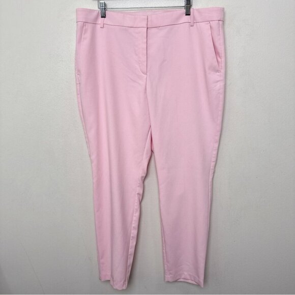 H&M Womens 18 Light Pink Career Slim Fit Trouser Pant - Picture 1 of 13